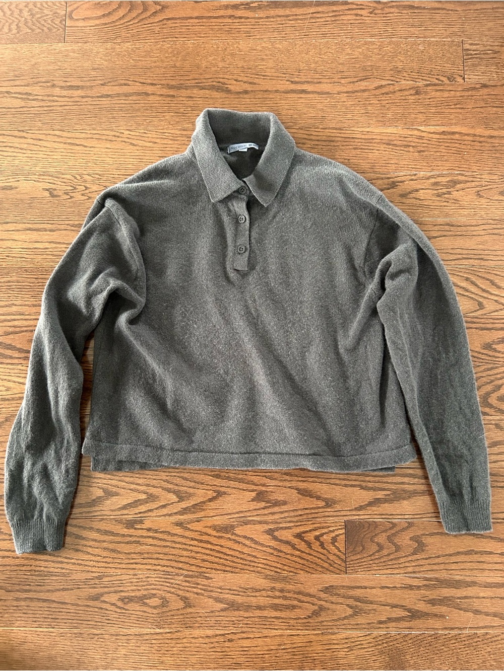 Uniqlo x JW Anderson wool Long-Sleeve Polo Sweater - Gray